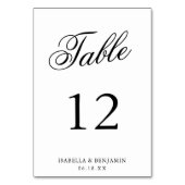 Traditionele zwart-wit formele elegante bruiloft kaart (Voorkant)