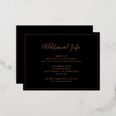 Traditionele zwarte bruiloft Folie behuizing Kaart (Voorkant / Achterkant)