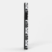 Traditionele zwarte Damask Case-Mate iPhone Case (Achterkant/rechts)