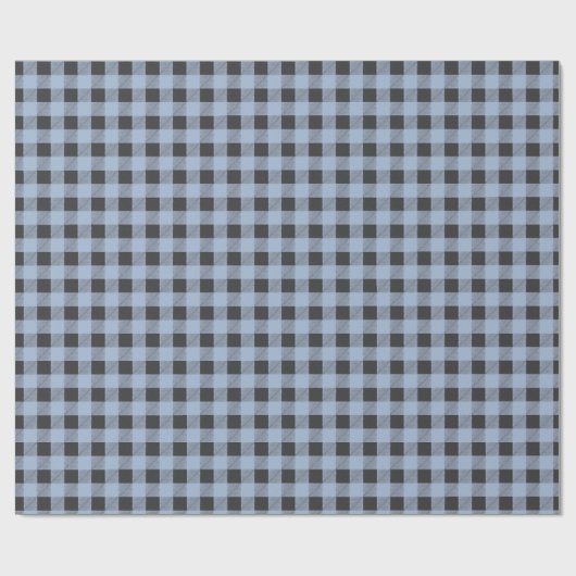 Traditionele zwarte en blauwe buffelplaat cadeaupapier (Vlak)