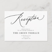 Traditionele zwarte witte bruiloft informatiekaartje (Voorkant)