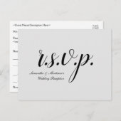 Traditionnel et nostalgique "r.s.v.p." Carte posta (Devant / Derrière)