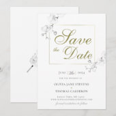 Traditionnel Faire-Part de mariage à l'orchidée fo (Devant / Derrière)