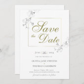 Traditionnel Faire-Part de mariage formel aux orch (Devant / Derrière)