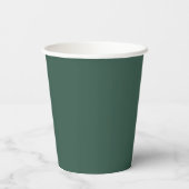 Traditionnel - Gobelets en papier vert sarcelle (Verso)
