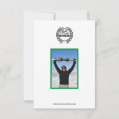 Traditionnel Vert - Faire-part de remise de diplôm (Dos)