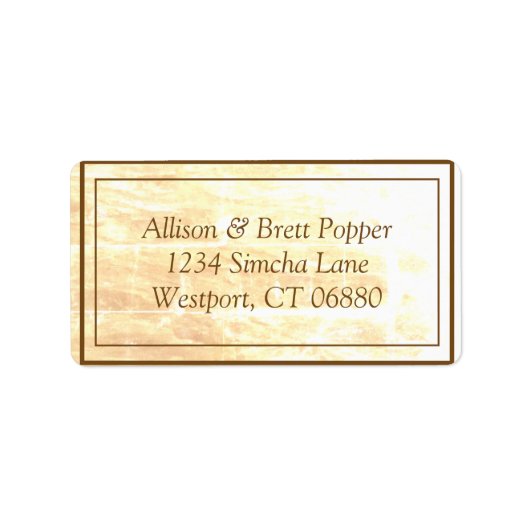 Traditions d'or Étiquette de adresse (Devant)
