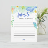 Traditions familiales sous la carte Baby shower de (Debout devant)