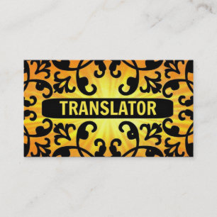 Traducteur Sunshine Damask Carte de visite