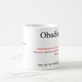 Traduction Open Source Obadiah 1:9 Mug (Centre)