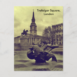 Trafalgar Carré, carte postale Londres
