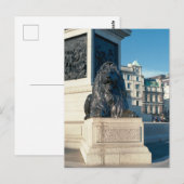 Trafalgar Carré Lion, Londres Carte postale (Devant / Derrière)