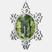 Trafalgar Herfsten Tropische regenwoufotografie Tin Sneeuwvlok Ornament (Rechts)