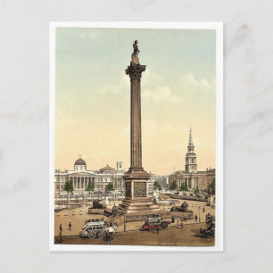 Trafalgar Square en National Gallery, Londen, Eng Briefkaart