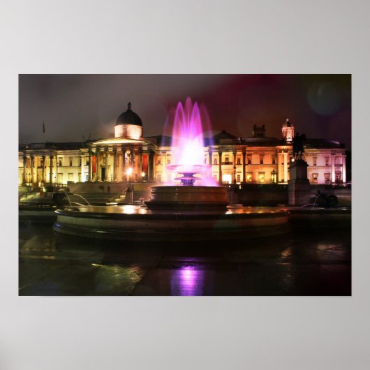 Trafalgar Square Fountain Poster (Voorkant)