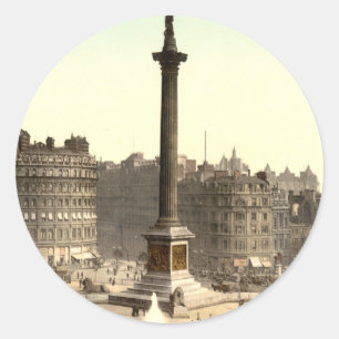 Trafalgar Square I, Londen, Engeland Ronde Sticker