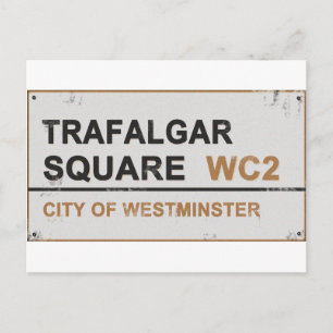 Trafalgar Square London -  bord Briefkaart