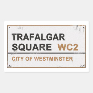 Trafalgar Square London -  bord Rechthoekige Sticker