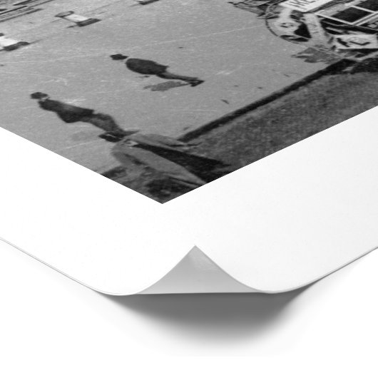 Trafalgar Square London, Engeland begin jaren '00 Poster (Hoek)