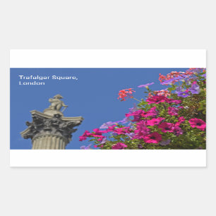 Trafalgar Square Nelson's Column, Londen Verenigd Rechthoekige Sticker