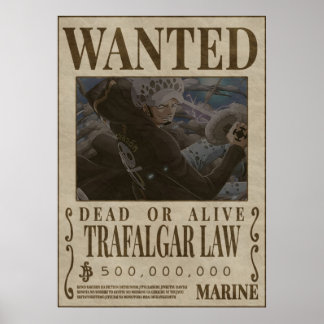 TRAFALGAR WET Een stuk gewild Poster