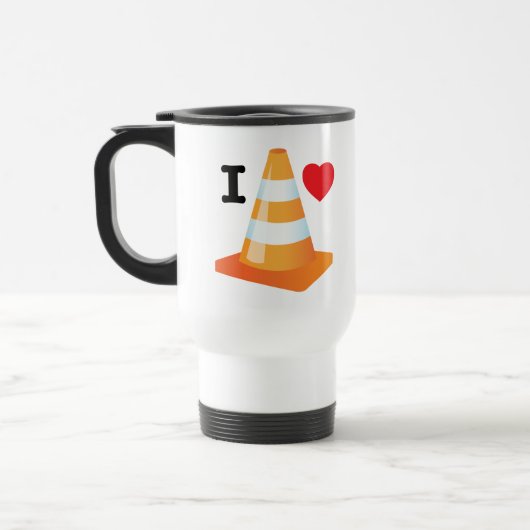 Traffic Cone Funny Travel Mug Reisbeker (Links)
