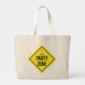 Traffic Cone Party Zone Jumbo Canvas tas (Achterkant)