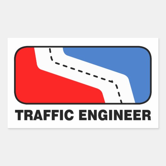 Traffic Engineer League Rechthoekige Sticker (Voorkant)