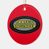 Traffic Engineer Oval Keramisch Ornament (Links)