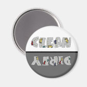 Traffic Jam Clean Vuil Vaatwasser Magneet (Voorkant / Achterkant)