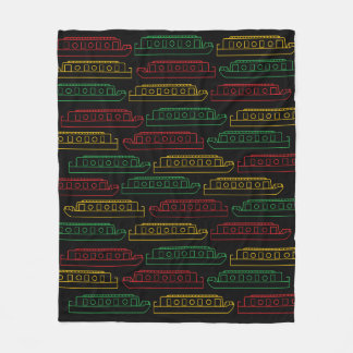 Traffic Lights Barges Canal Boats Pattern Fleece Deken