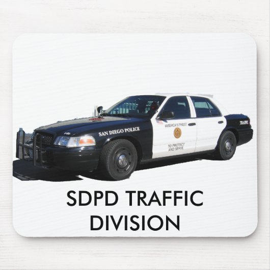 TrafficDesktop, SDPD TRAFFIC DIVISION Muismat (Voorkant)
