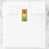 Trafficlight-Sadhappy.png Vierkante Sticker (Tas)