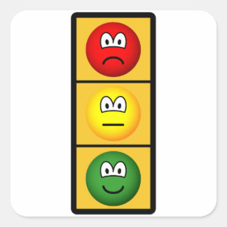 Trafficlight-Sadhappy.png Vierkante Sticker