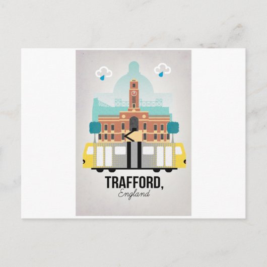 TRAFFORD, MANCHESTER BRIEFKAART (Voorkant)