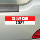 trage autoloze bumpersticker (Op auto)