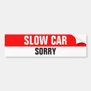 trage autoloze bumpersticker