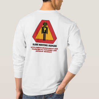 Trage bewegende Humans Sign. boerderij en ambachte T-shirt