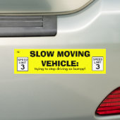 Trage bewegende voertuigsticker bumpersticker (Op auto)