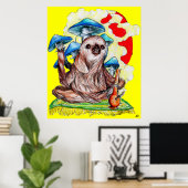 Trage bewegingen en goede virussen poster (Thuiskantoor)