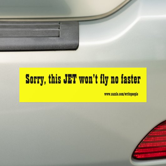 Trage bumpersticker (Op auto)