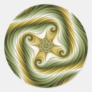Trage centrifuge - Fractale kunst Ronde Sticker