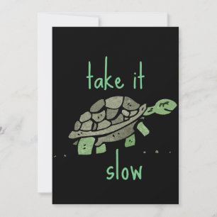 Trage Cute Turtle Motivatie Cute Gift Bedankkaart