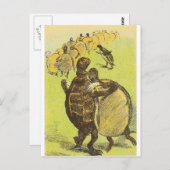 Trage dans briefkaart (Voorkant / Achterkant)