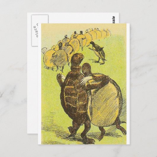 Trage dans briefkaart (Voorkant / Achterkant)