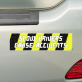 Trage drivers veroorzaken ongelukken bumpersticker (Op auto)