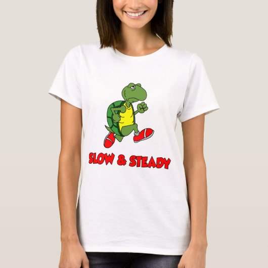 Trage en ononderbroken draaiende schildpad t-shirt (Voorkant)