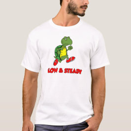 Trage en ononderbroken draaiende schildpad t-shirt