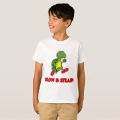 Trage en ononderbroken draaiende schildpad t-shirt (Voorkant volledig)
