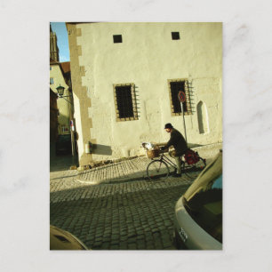 Trage fietsen met je hond briefkaart